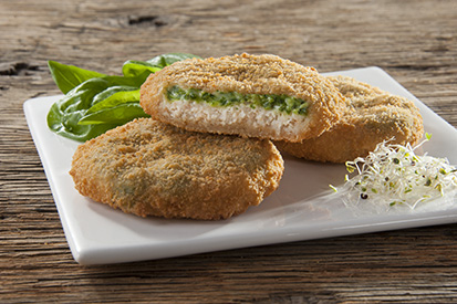 Medallón de pollo con espinaca